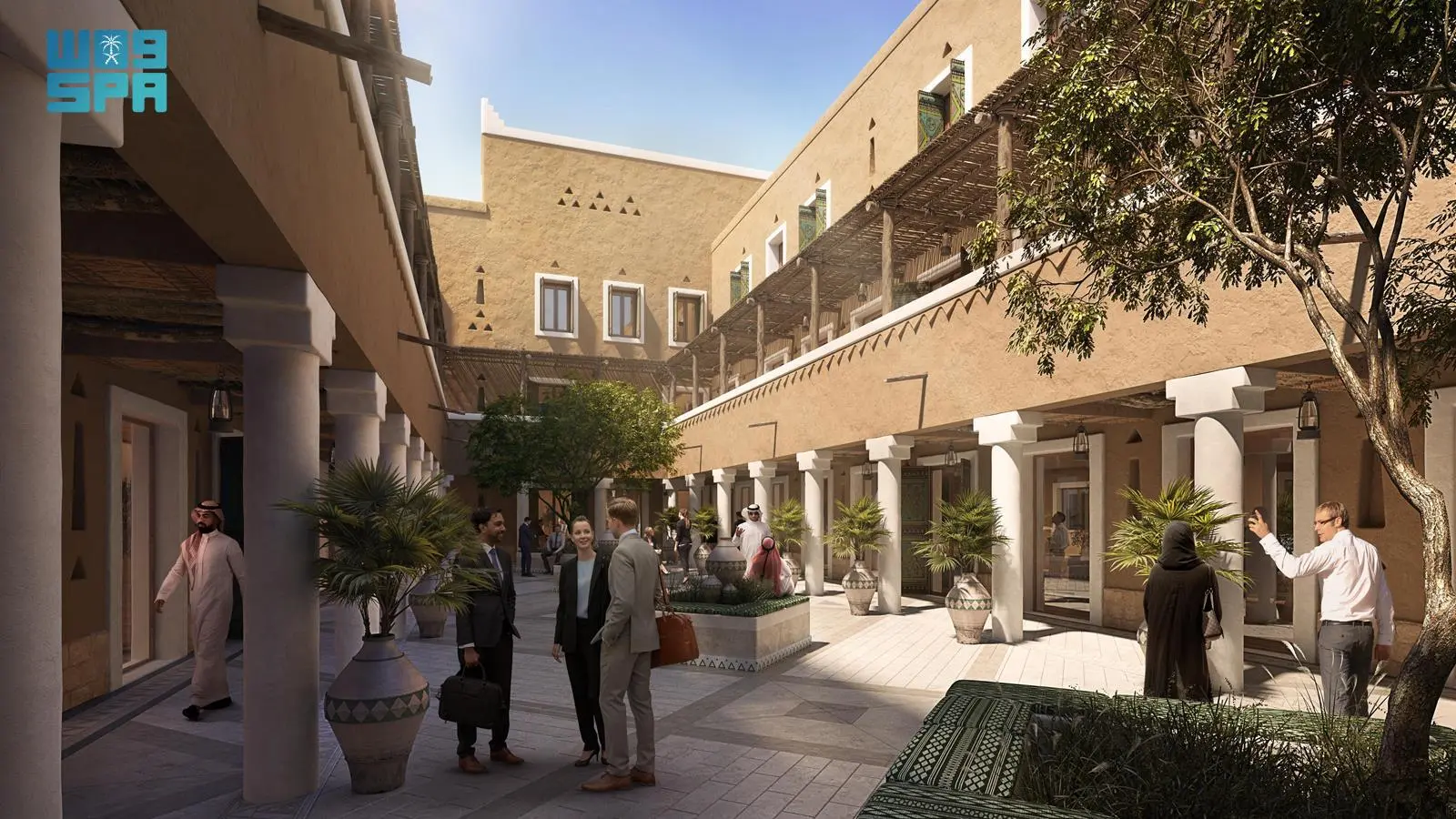 Diriyah HQ courtyard